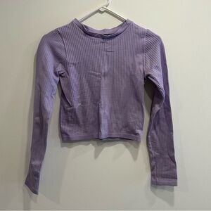 Lavender Textured Long Sleeve Top
